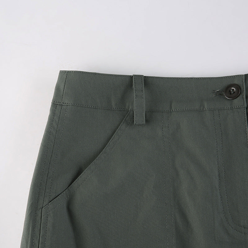 European And American Street Retro Split Skirt