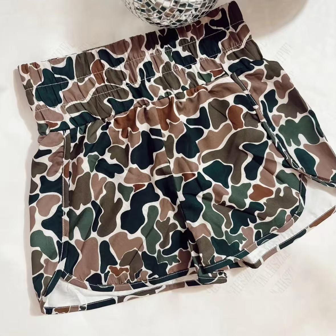Fashion Women's Elastic Digital Printed Shorts