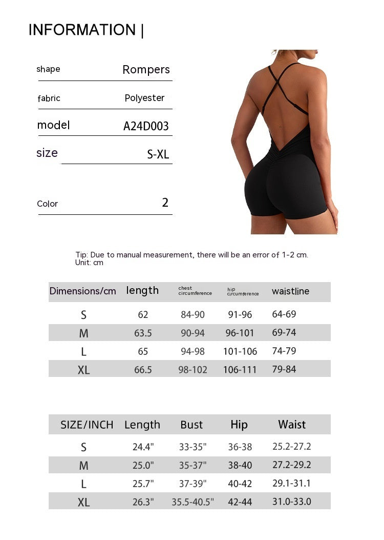 Women's Suspender Sheath Jumpsuit Slim-fit Yoga Wear