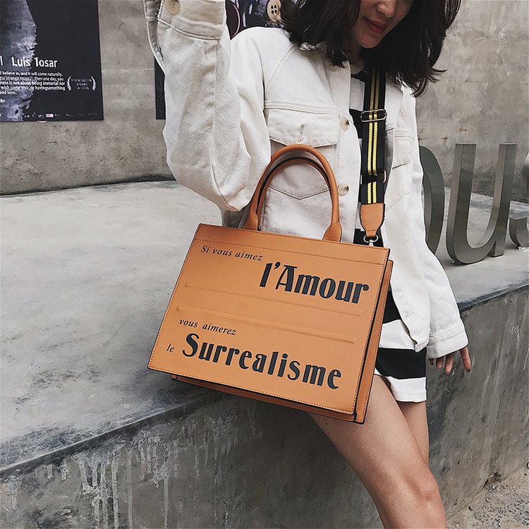 Hong Kong style simple shoulder bag