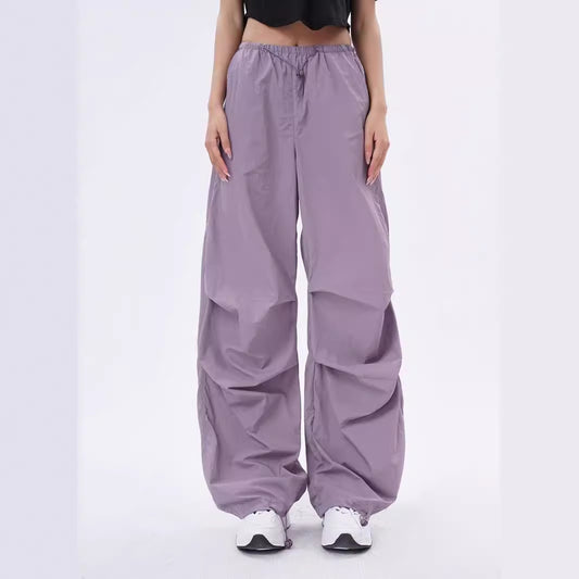 Design Sense Pleated Drawstring Casual Jogger Pants