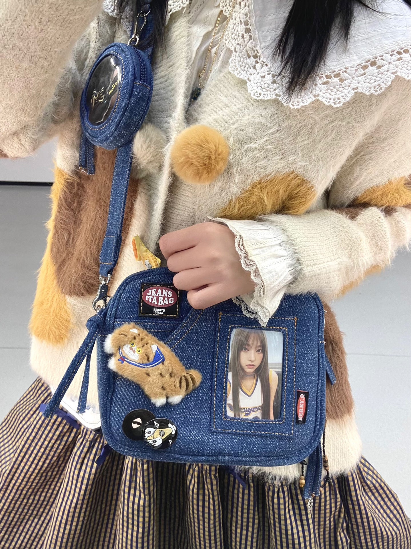 Versatile Handheld Leisure Mini Denim Bag Women