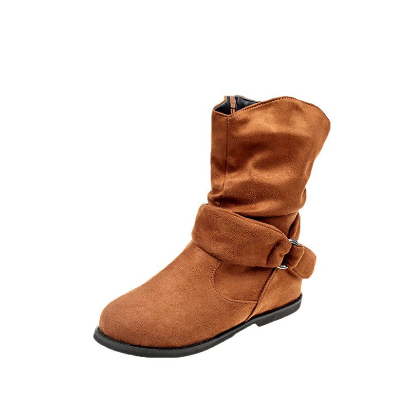 New Season European And American Round Head Suede