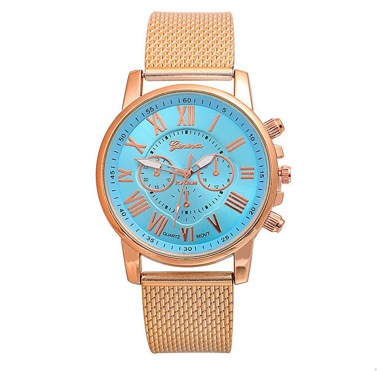 PVC multi-color face bracelet watch Roman digital face quartz watch WISH hot sale ladies Geneva watch