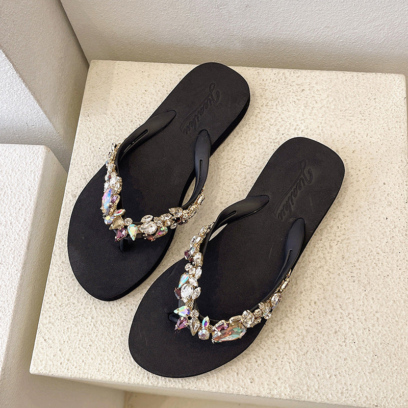 Summer New Bohemian Style Flat Non-slip Flip-flop Women's Beach Slippers