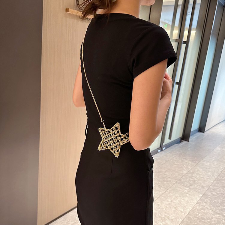Classic Style Hollow Metal Star Bag Single Shoulder Crossbody Female
