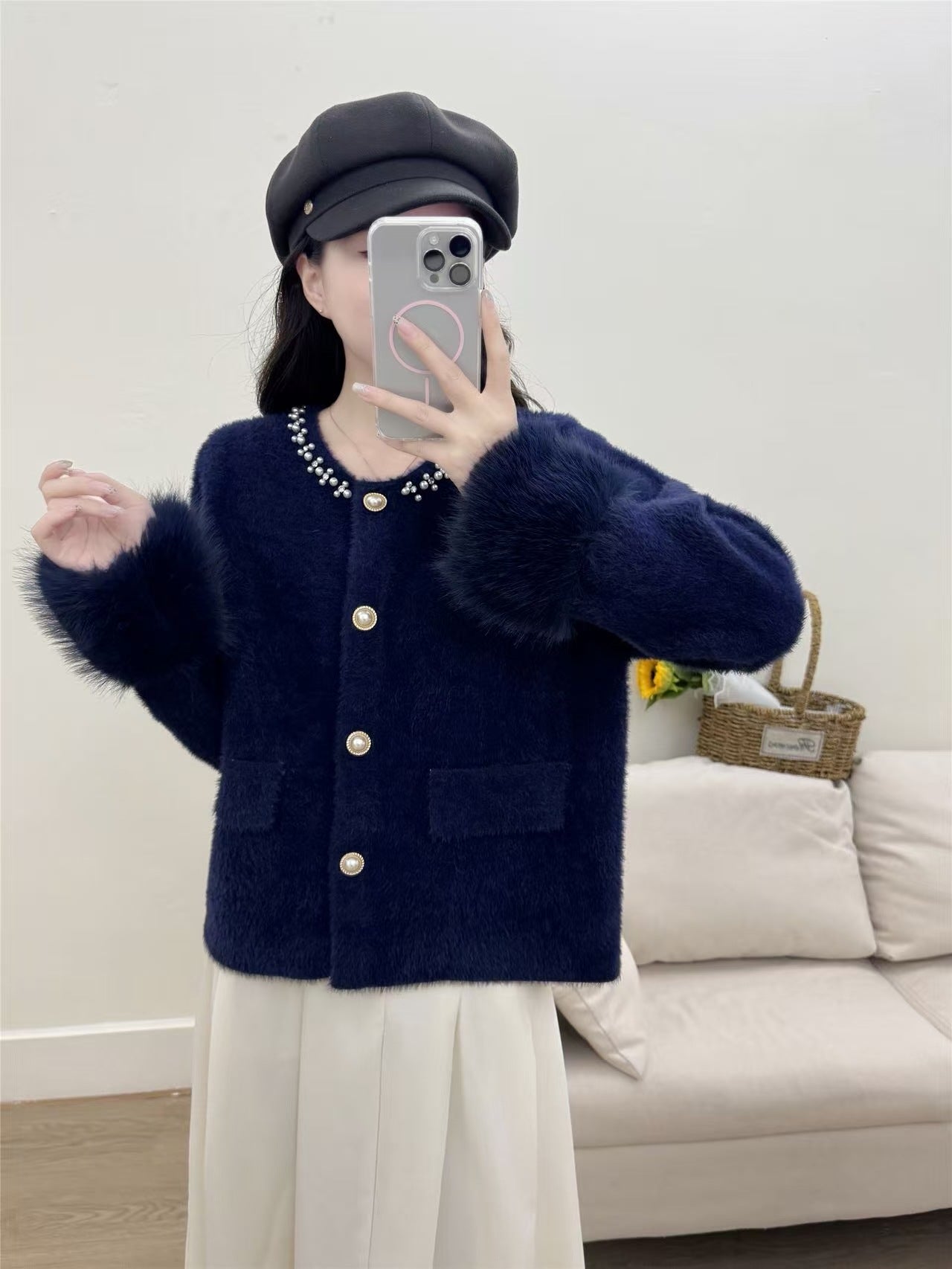 Chanel-style Knitted Cardigan Autumn New Arrival Women's Sweater Jacket
