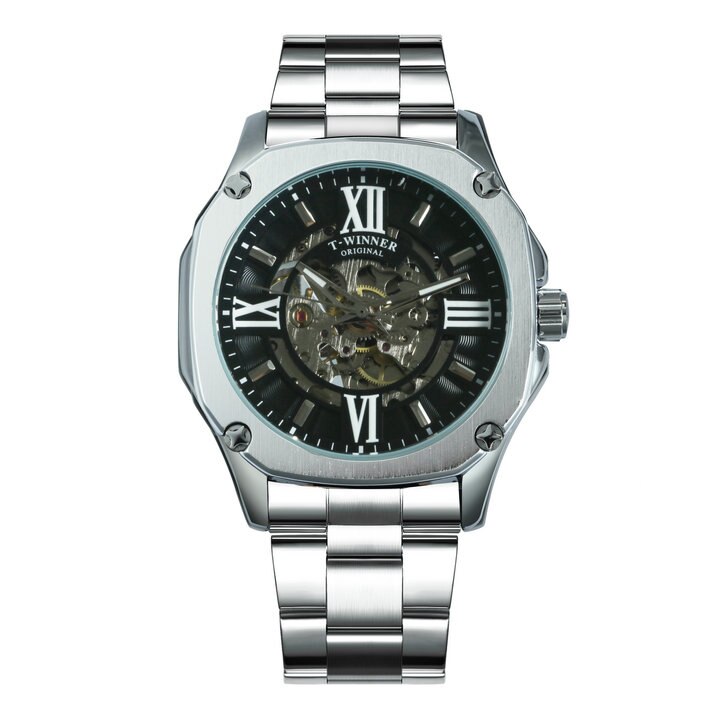 Fashion hollow men's mechanical watch