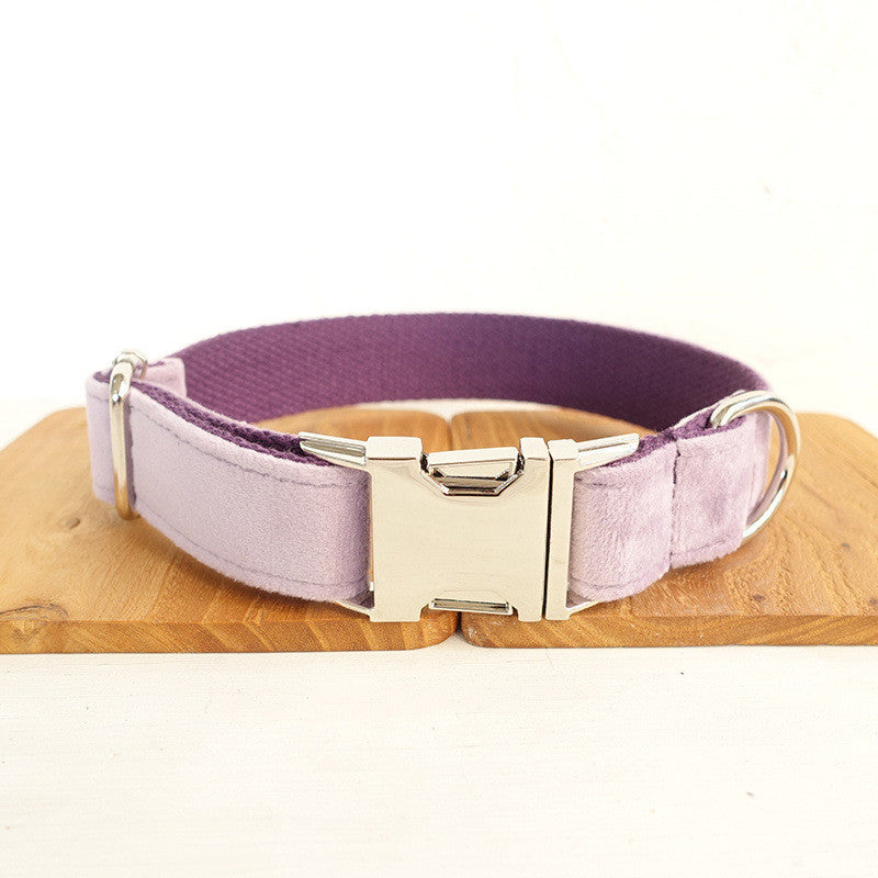 MUTTCO thick cashmere dog collar leash set