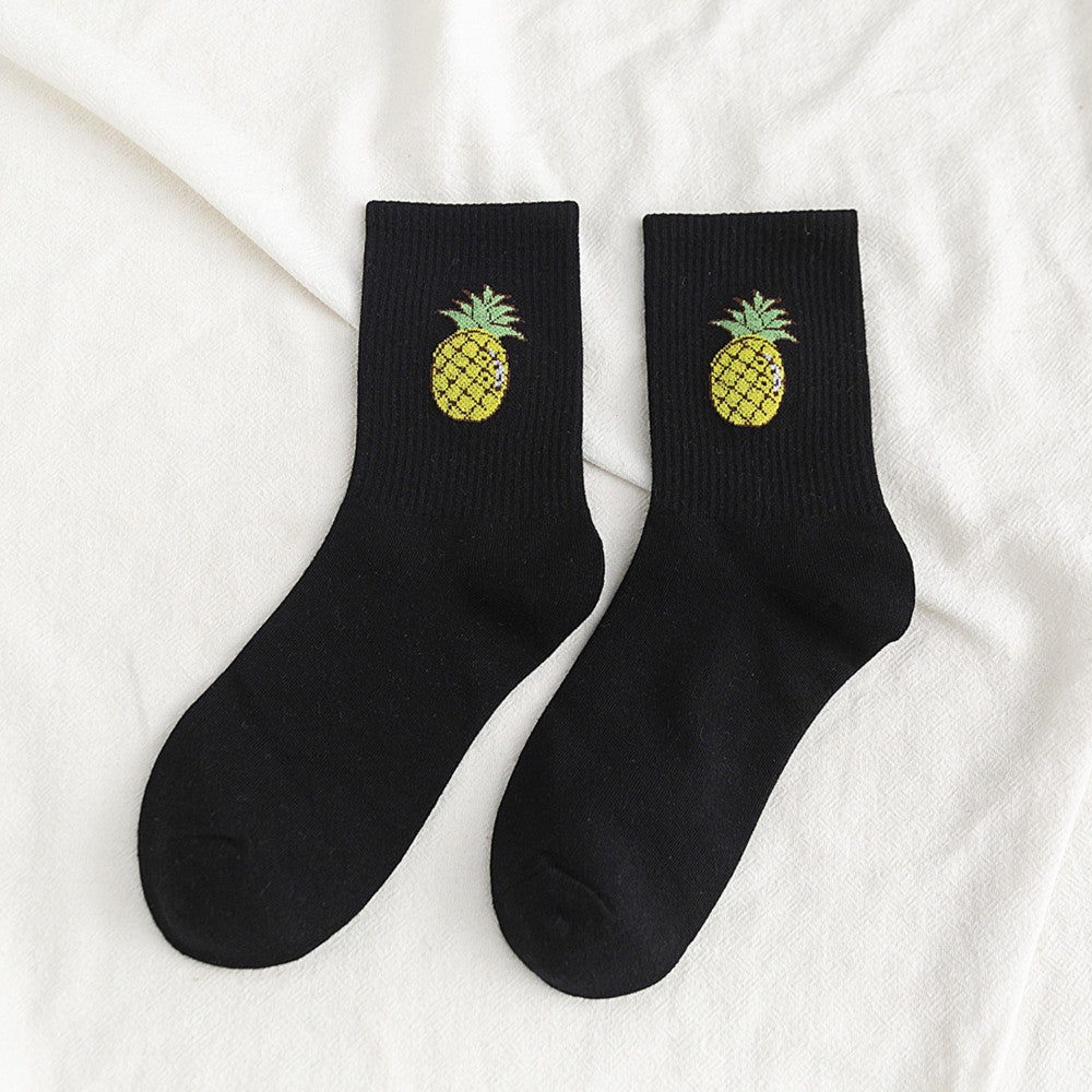 Fruit Pile Stocking Candy Color Cartoon Medium Tube