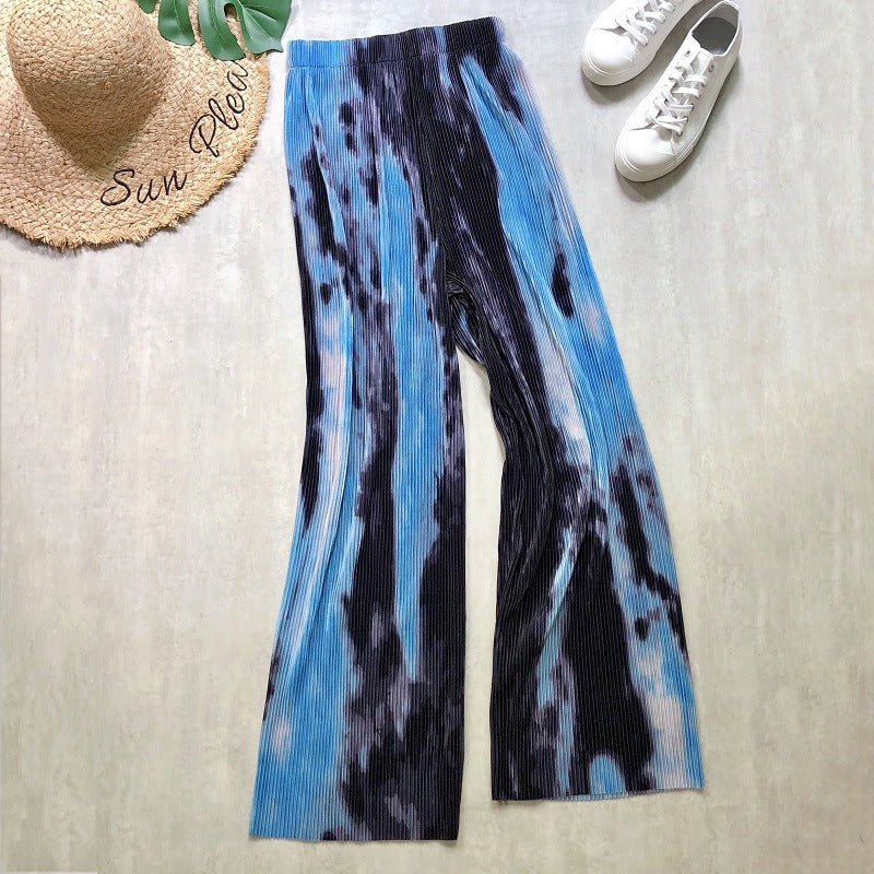 Spring And Summer Women's Wide-legged Pants High Waist Pleated