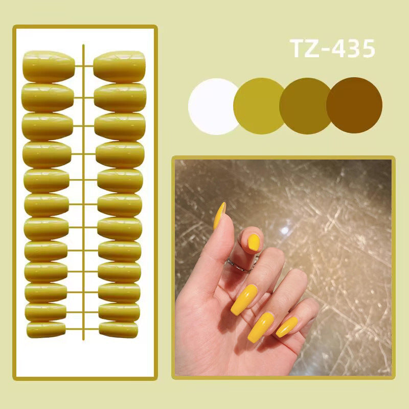 Short Ballet Trapezoid Glossy Nail Patch