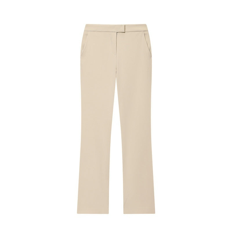 Slim-fit Long-sleeve Suit Jacket Flared Pants For Women