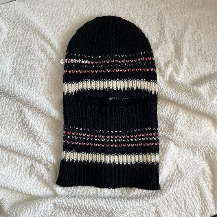 Funny Personality Contrast Color Retro Pullover Hat Women