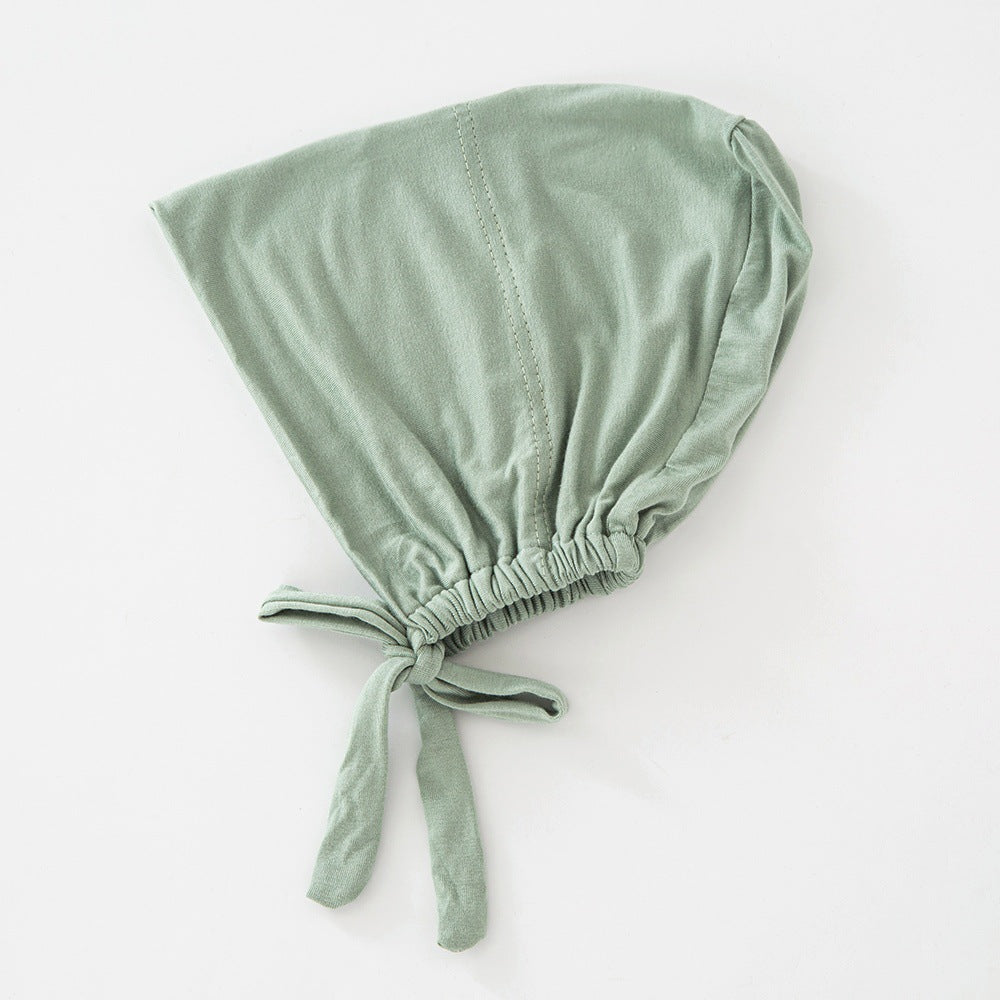Women's Fashion Solid Color Lace-up Bottoming Hood