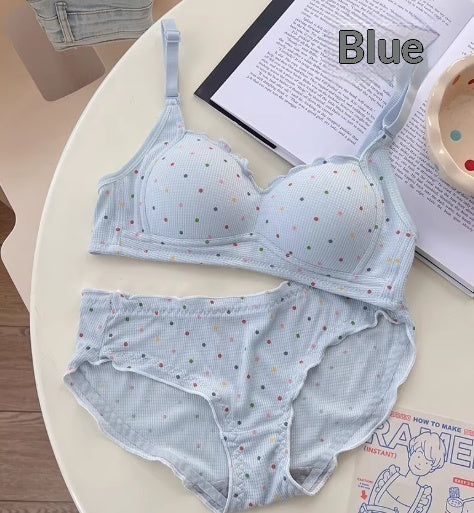 Womens Casual Seamless Anti-Sag Bra And Panty Set