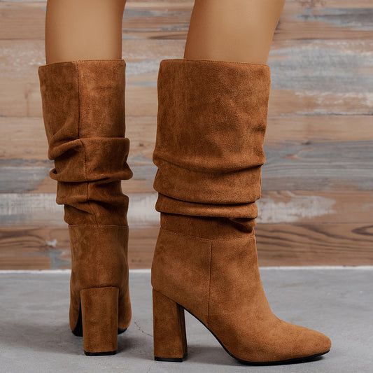 New European And American High Heel Slip-on Fashion Women's Boots