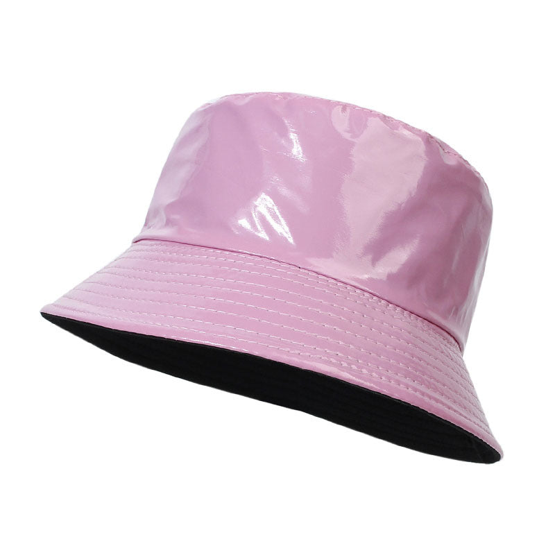 Outdoor Leisure All-match PU Leather Fisherman Hat