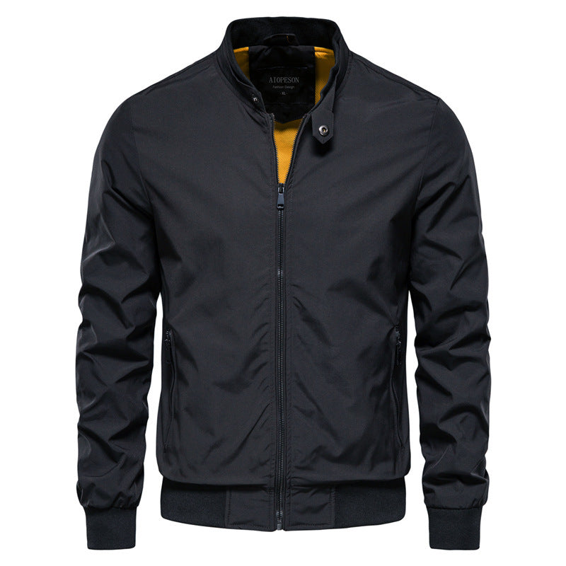 Autumn Stand-Up Collar Mens Casual Korean-Style Jacket