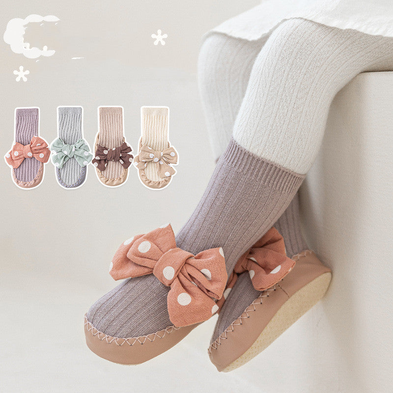 Korean Double Needle Zero Thread Baby Glue Floor Socks