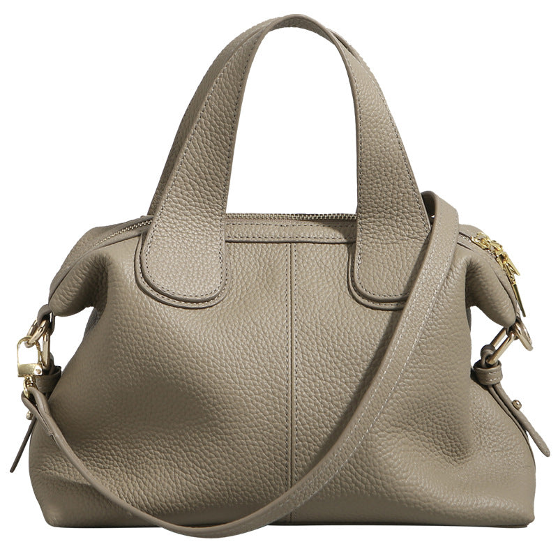 Genuine Leather Women's Bag Large Capacity First Layer Cowhide Portable Messenger Bag