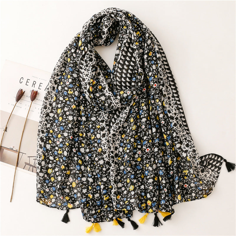 Creative Chinese Style Cotton And Linen Scarf