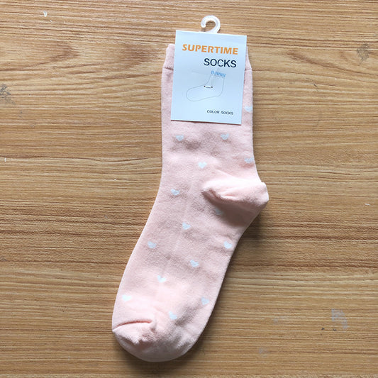 College Style Small Love Cotton Socks
