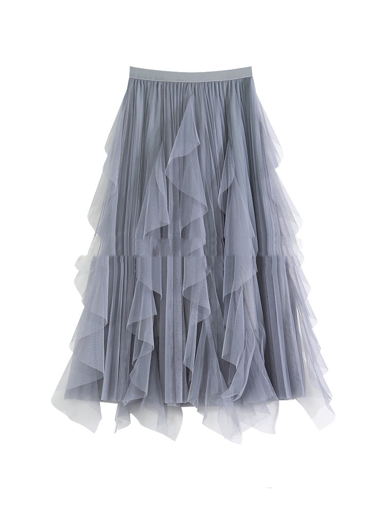 Fairy Skirt Pleated Irregular Spring And Autumn
