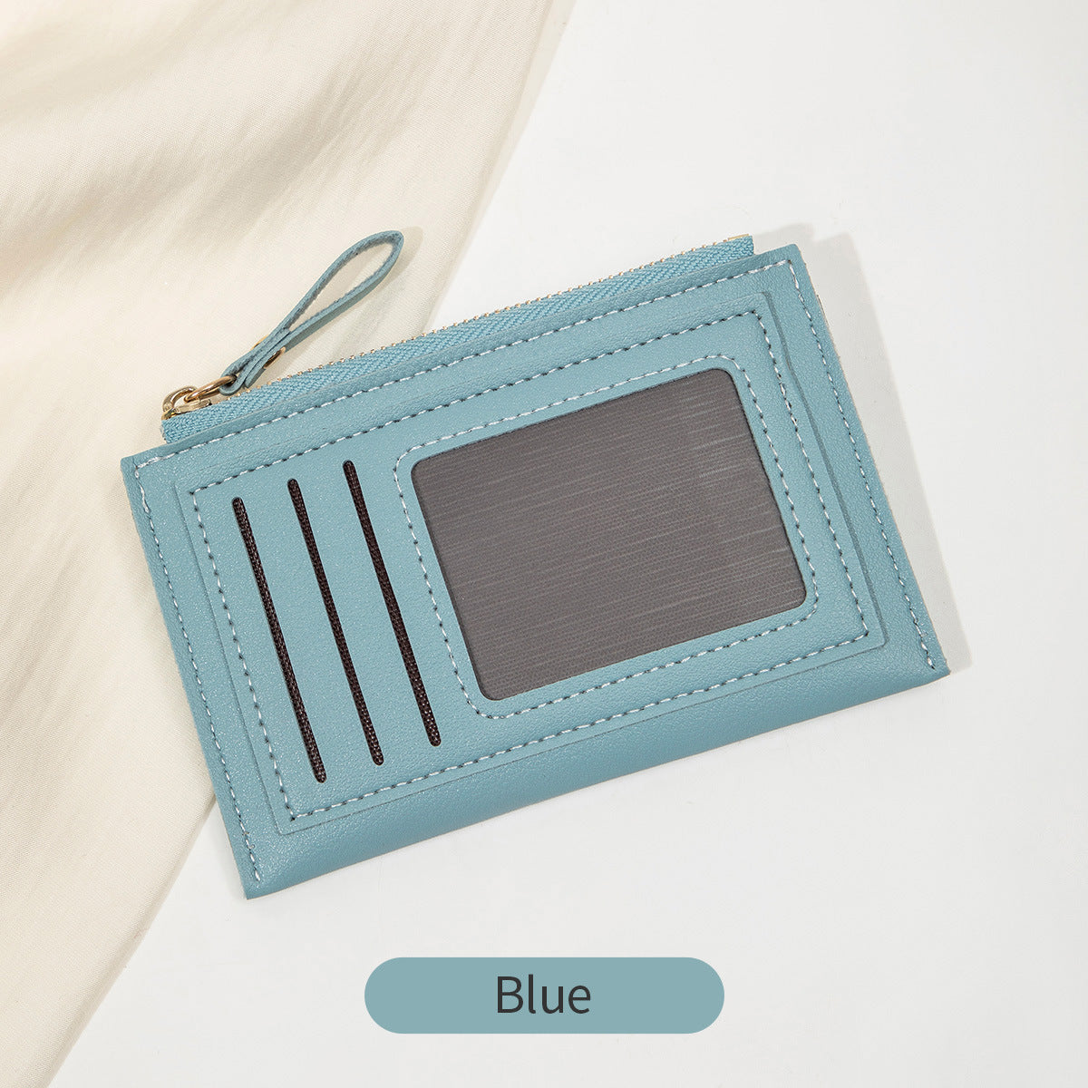 Lightweight Ultra-thin Korean Fashion Zipper Women's Short Wallet