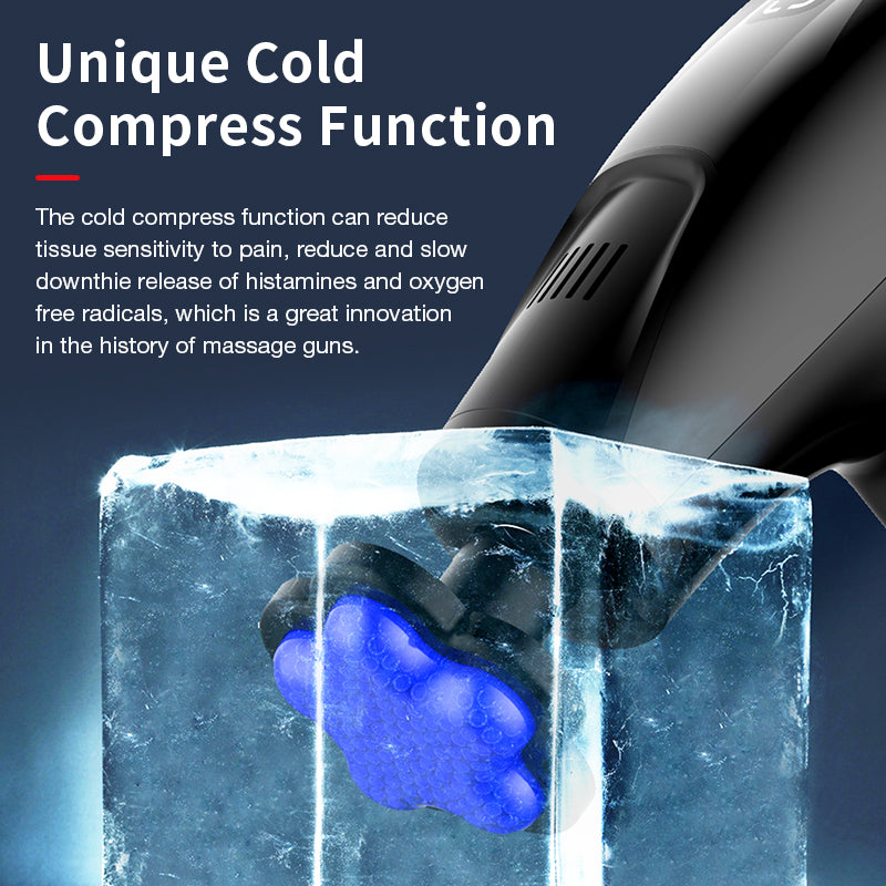 Cold Compress Fascia Gun Colorful Breathing Light LCD Model