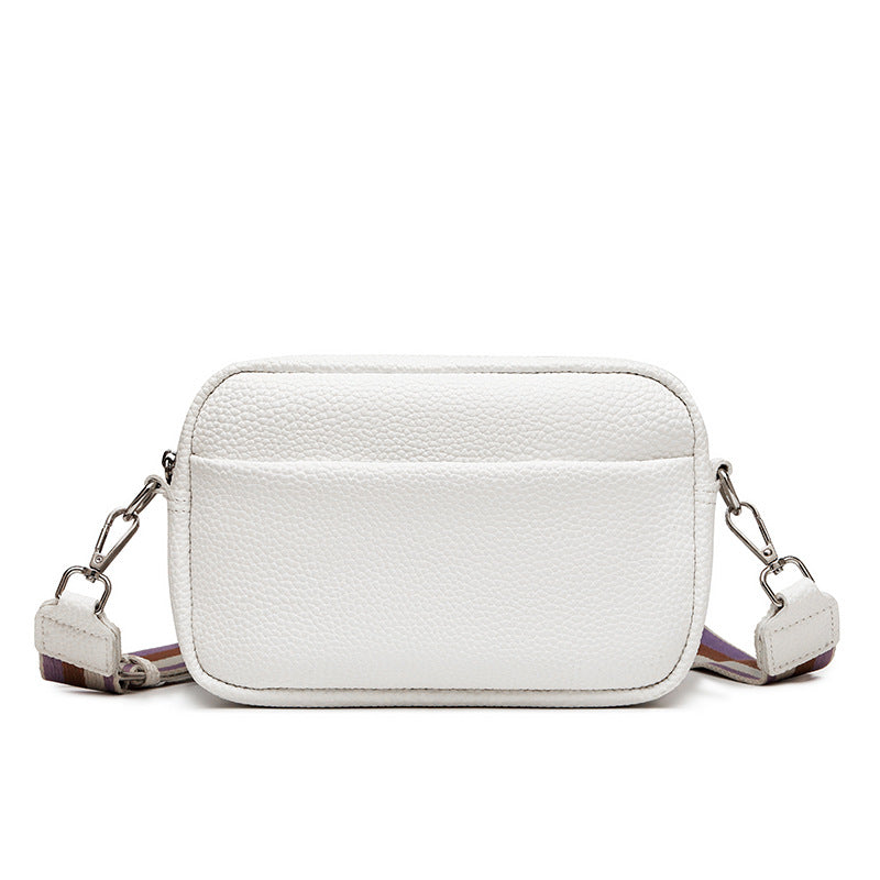 Women's Fashion Casual Solid Color PU Crossbody Bag