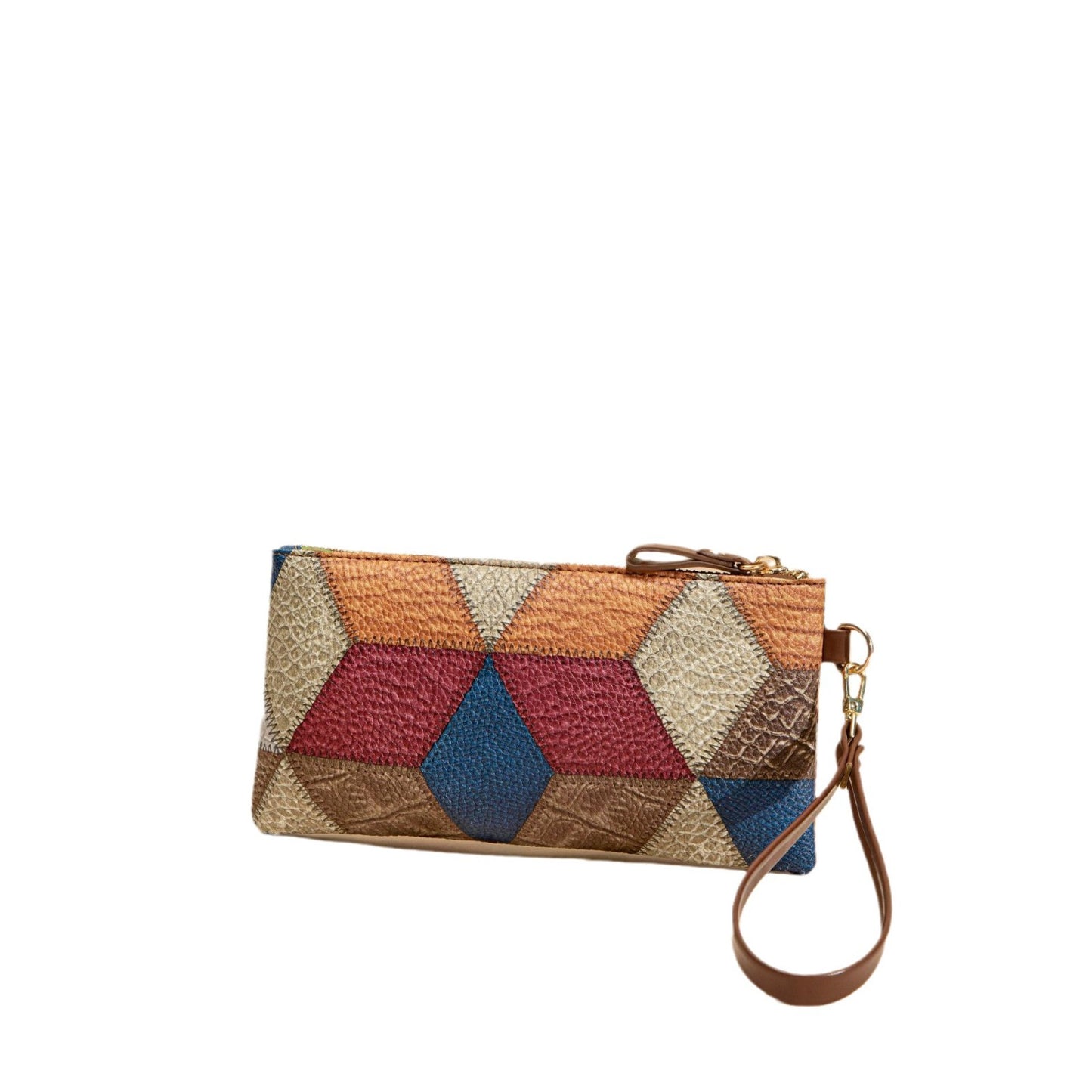 Women's Retro All-Match Trendy Color-Block Clutch Bag