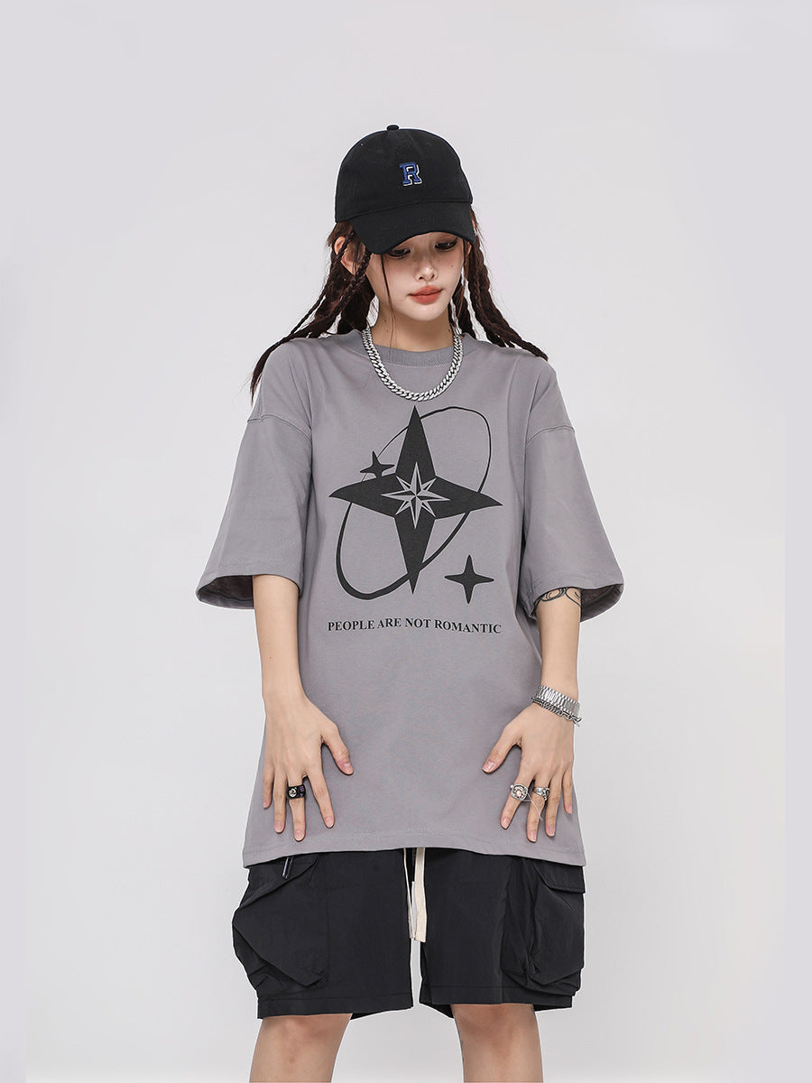 Loose Round Neck Cotton T-shirt For Men