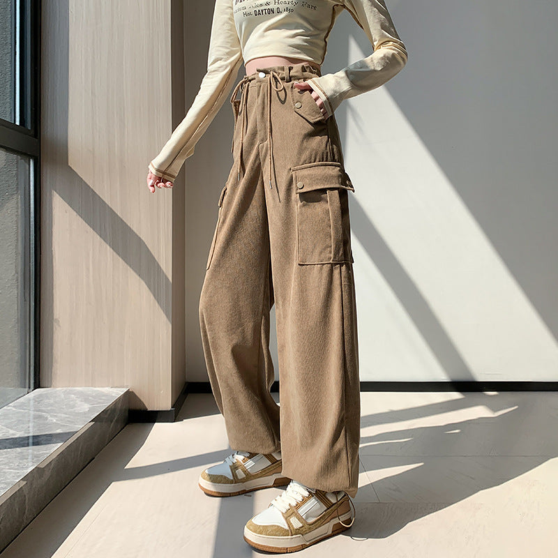 Women's Autumn And Winter High Waisted Loose Casual Pants