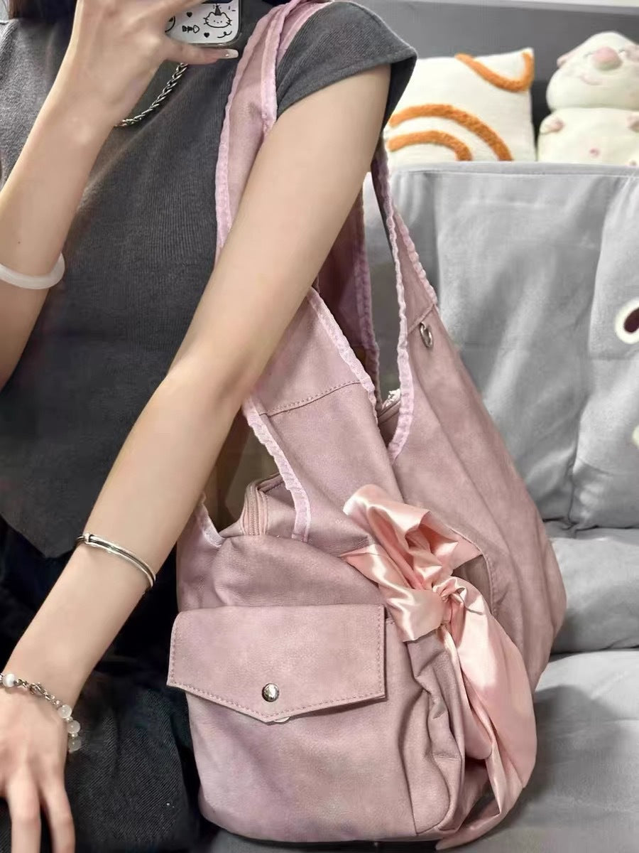 Lovely Bag Female New Niche Bow Shoulder Bag