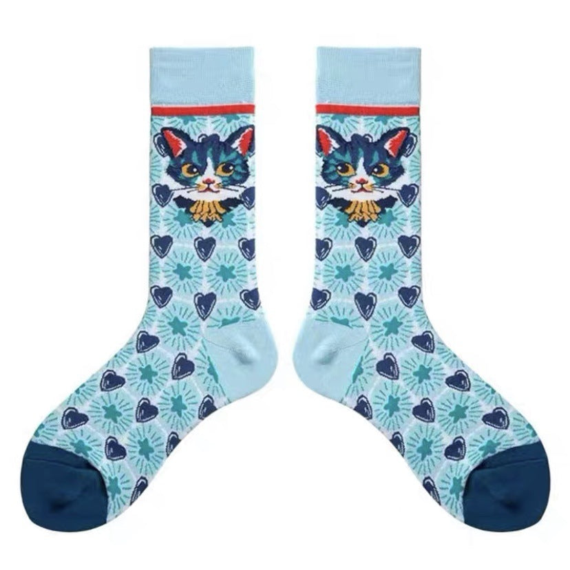 Personalized Tube Fashion Cute Illustration Pile Pile Of Socks