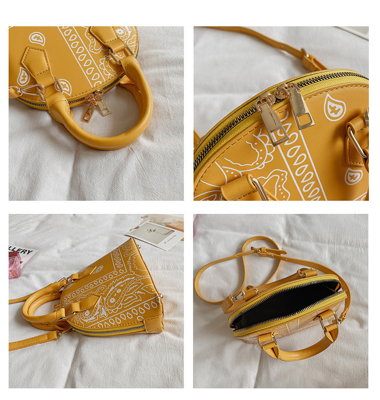 Cashew Flower Fisherman's Hat Shell Handbag Set