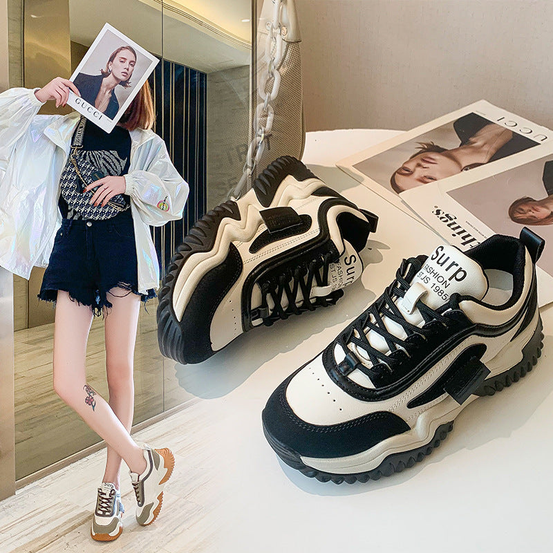 Moderigtig all-match internetberømthed stegte gade-studerende tykbundet øget fritids-sneaker