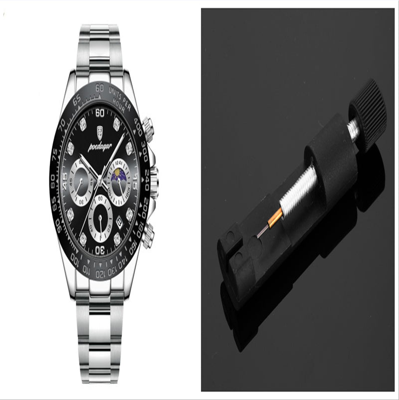 Men's Multi-functional Fashion Waterproof Quartz Watch