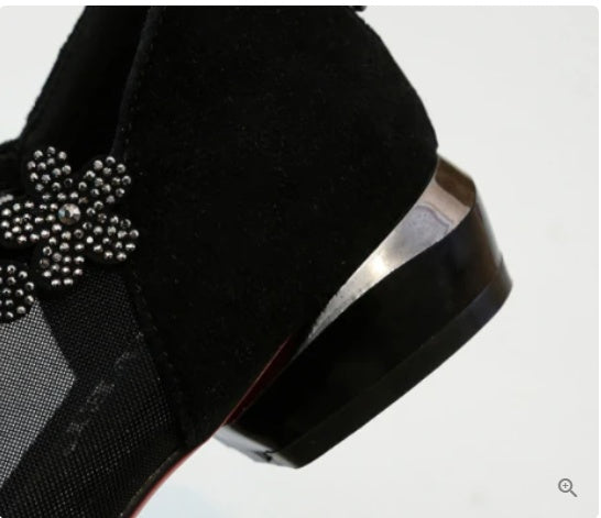 Mesh Mesh Chunky Heel Mesh Shallow Mesh Shoes