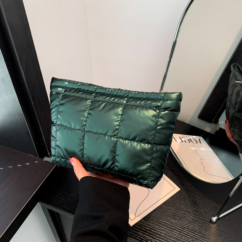 Simple All-match Plaid Embroidery Thread Clutch