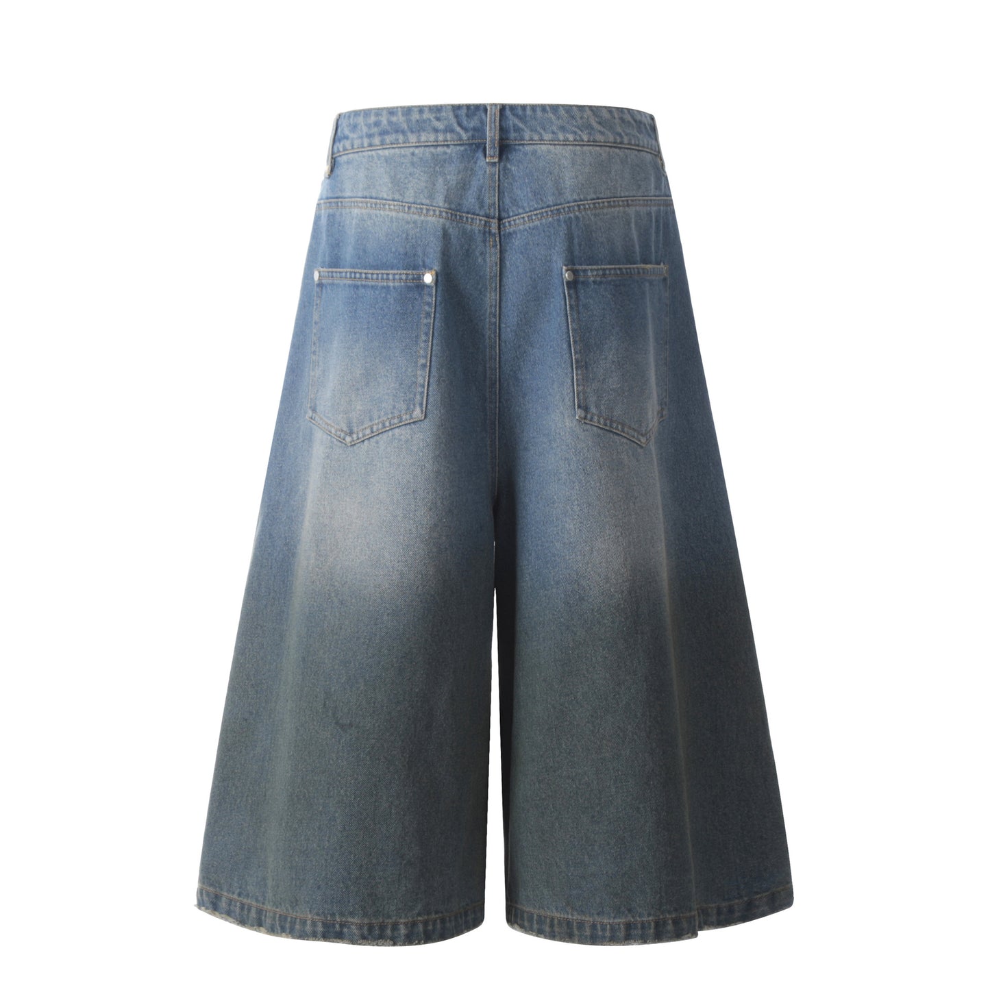 Washed Old Straight Cropped Jeans