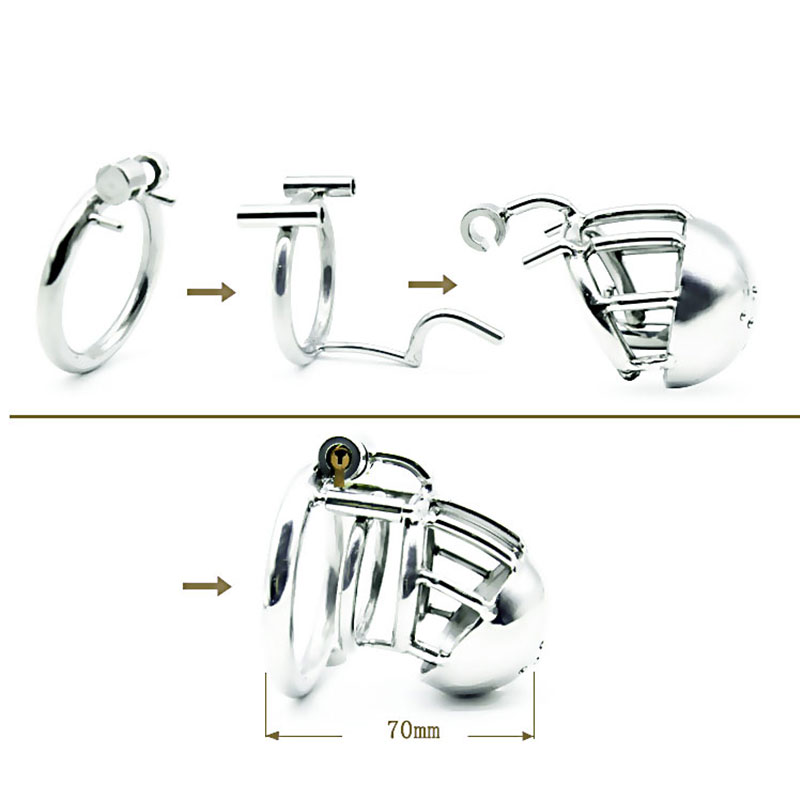 New Stainless Steel Male Chastity Lock