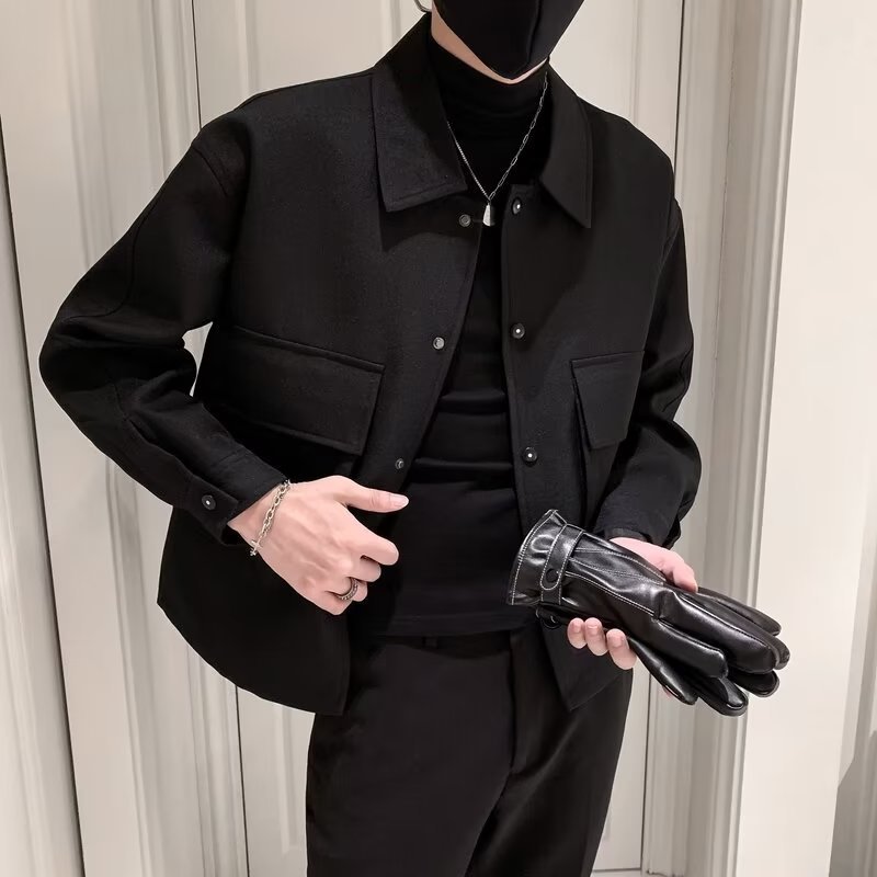 Casual habitjakke til mænd med polokrave