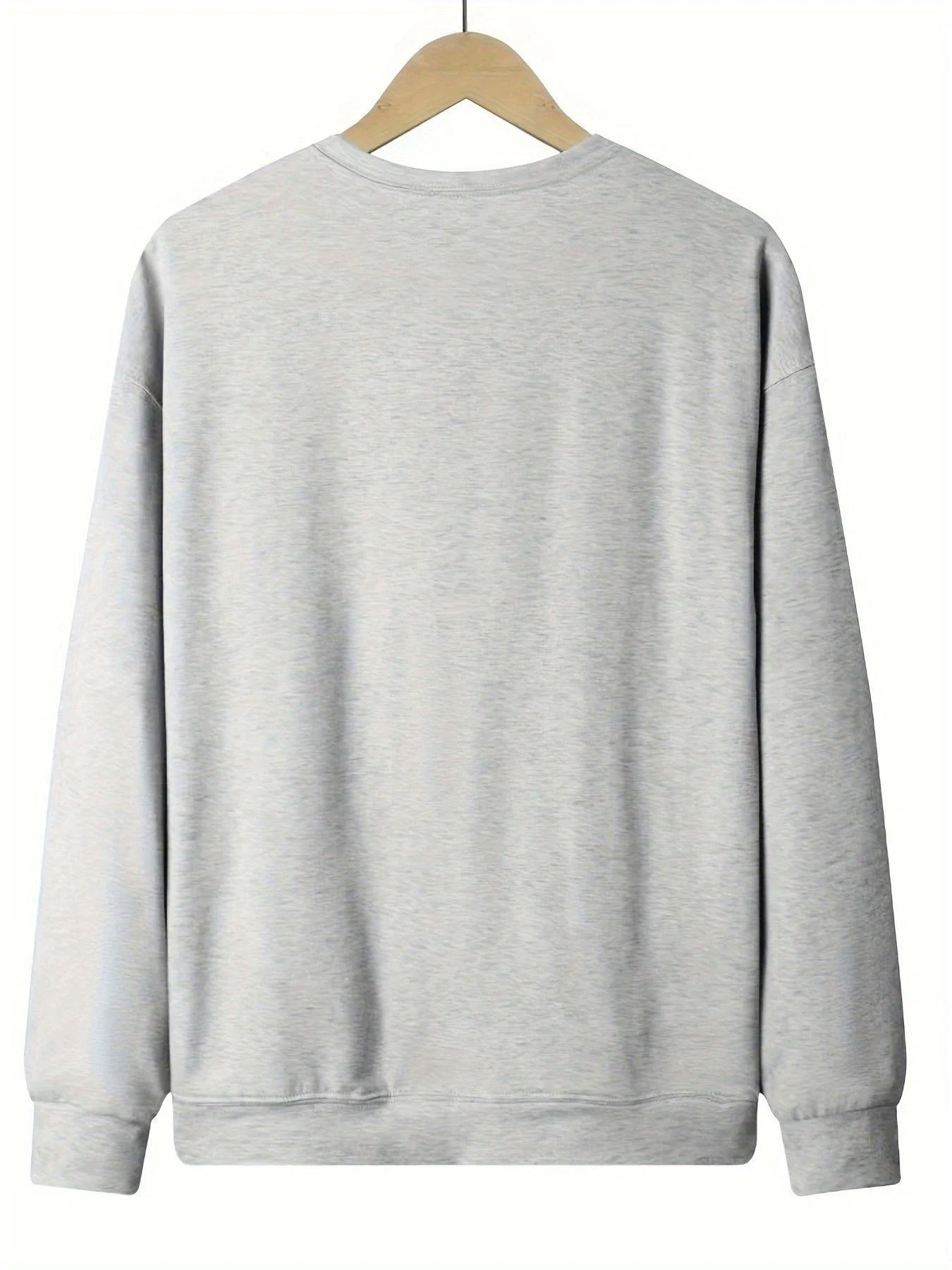 Casual Long Sleeve Round Neck Letter Print Pullover Sweater
