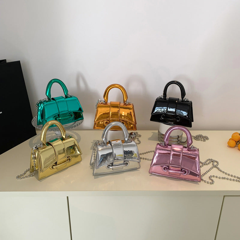 Women's Fashion Simple Laser Glossy Handbag