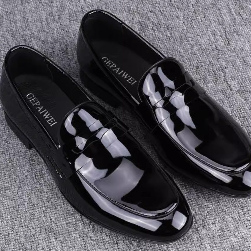Glatte Slip-on Afslappede Åndbare Business Formelle Lædersko
