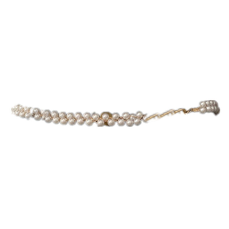 Simple Four Seasons Versatile Beaded Women's Metal Waist Chain