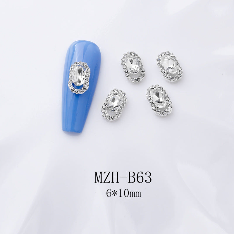 K9 Ultra-Shiny Flat-Back Rhinestones In White For Nail Art Decorations