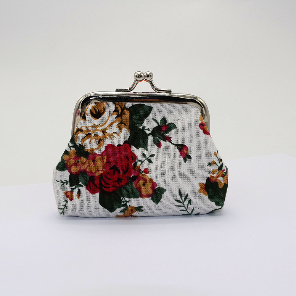 Canvas Mini Coin Purse Women's Fabric Coin Bag